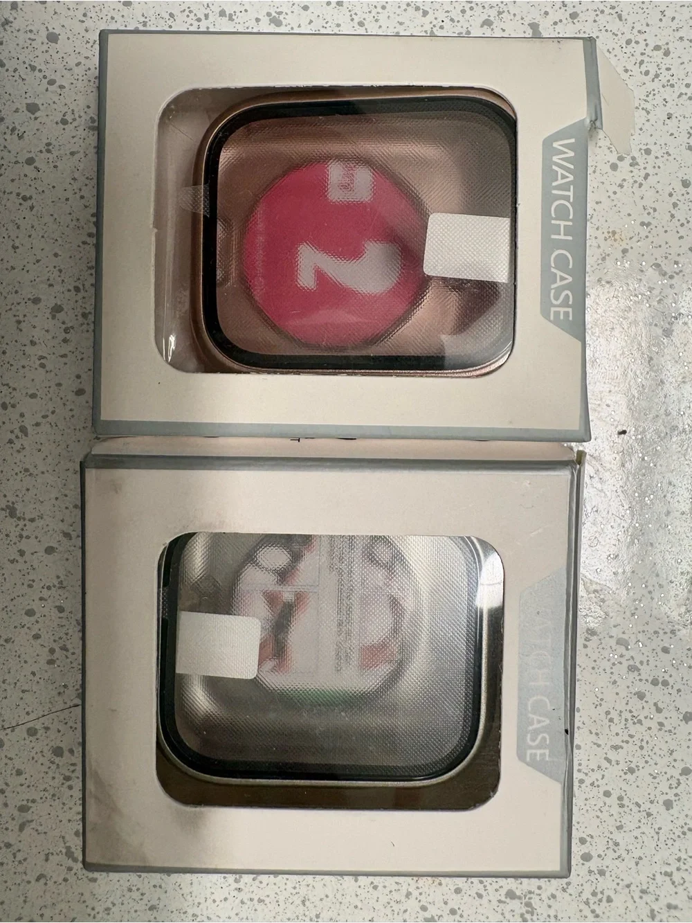 Protective Square Watch Case Covers in Silver & Rose Gold